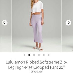 Lilac Ether  lululemon‎ ribbed softstreme 25 in pants